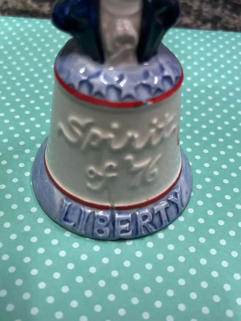 Vintage Napco George Washington 'Spirit of '76' Porcelain Bell
